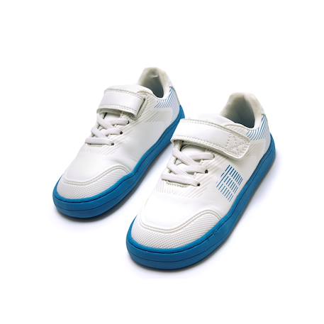 Sneakers garçon synthétique lacets barefoot Black+Blanc_bleu clar 8 - vertbaudet enfant 