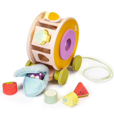Jouet à trainer hamster remorquable (9 pièces) Beige 2 - vertbaudet enfant 