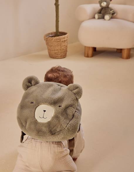 Sac à dos brodé ours - orso Vert 3 - vertbaudet enfant 