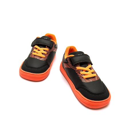 Sneakers garçon synthétique lacets barefoot Black+Blanc_bleu clar 4 - vertbaudet enfant 