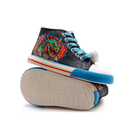 Sneakers garçon synthétique fermeture éclair barefoot Blue 6 - vertbaudet enfant 