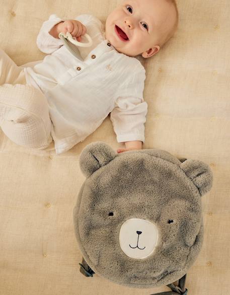Sac à dos brodé ours - orso Vert 2 - vertbaudet enfant 