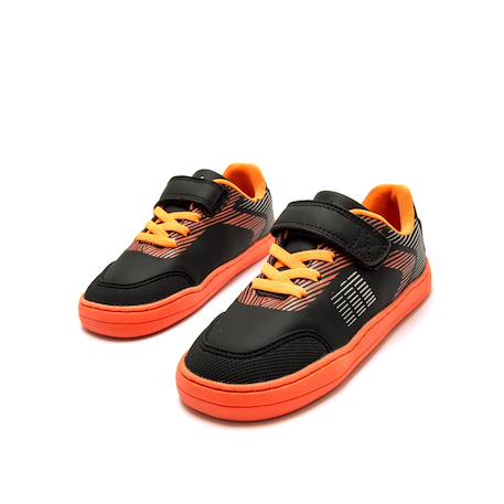 Sneakers garçon synthétique lacets barefoot Black+Blanc_bleu clar 2 - vertbaudet enfant 