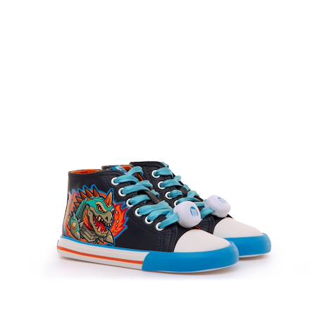 Sneakers garçon synthétique fermeture éclair barefoot Blue 5 - vertbaudet enfant 