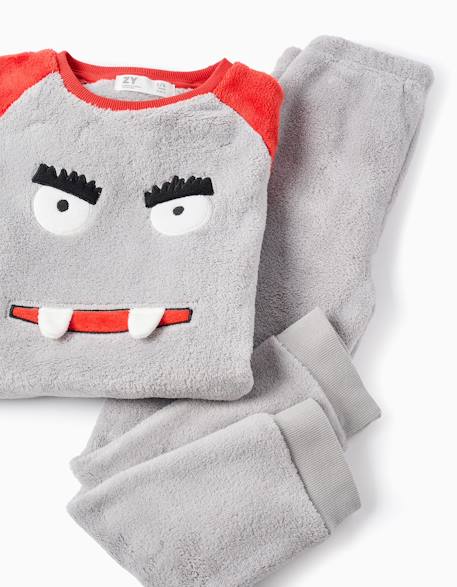 Pyjama coral fleece, amusant, confortable Gris 4 - vertbaudet enfant 