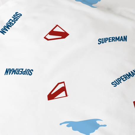 Parure de lit imprimée 100% coton, superman Bleu/rouge 5 - vertbaudet enfant 