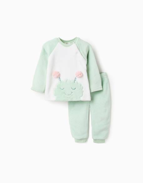 Pyjama doux et amusant à manches longues Vert clair 1 - vertbaudet enfant 