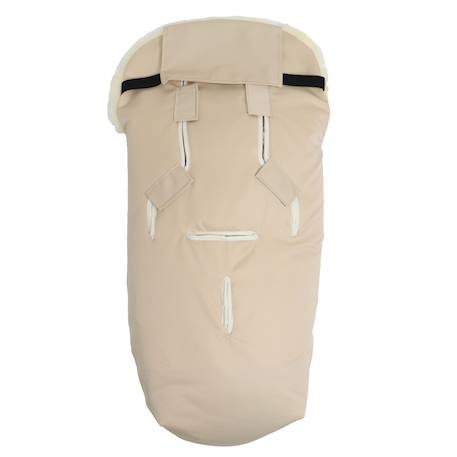 Chancelière pour poussette en peau d'agneau Love the Nature angora+Brown melange+massepain 13 - vertbaudet enfant 
