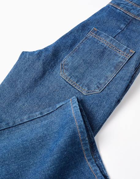 Salopette en jean wide leg Bleu 4 - vertbaudet enfant 