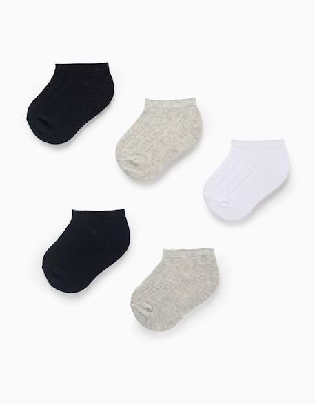Bébé-Chaussettes, Collants-Pack 5 paires de socquettes côtelées