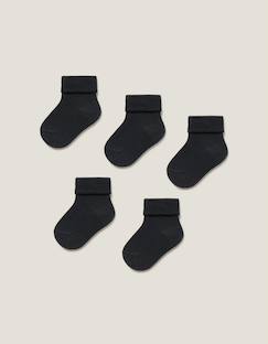 -Pack 5 paires de chaussettes avec revers côtelés