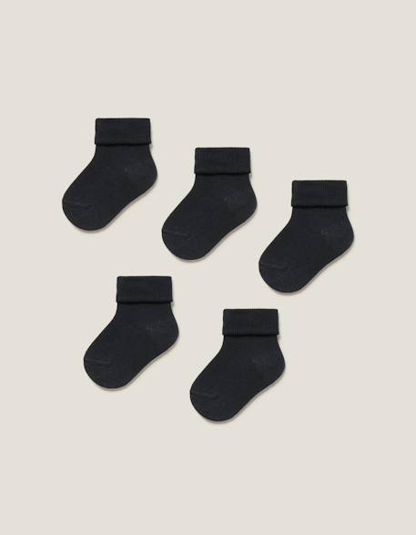 Bébé-Pack 5 paires de chaussettes avec revers côtelés