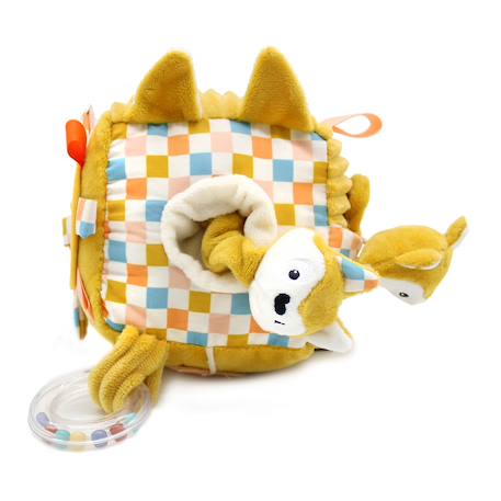 Cube d'activités en tissu Bleu+Bleu, jaune, blanc+Jaune 17 - vertbaudet enfant 