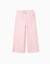 Pantalon en toile wide leg avec ourlets effilochés Rose clair 1 - vertbaudet enfant 