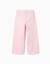 Pantalon en toile wide leg avec ourlets effilochés Rose clair 2 - vertbaudet enfant 