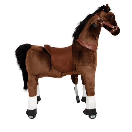 Cheval à monter sur roulettes hauteur 67 cm Marron 2 - vertbaudet enfant 