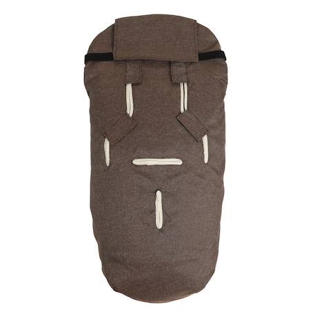 Chancelière pour poussette en peau d'agneau Love the Nature angora+Brown melange+massepain 9 - vertbaudet enfant 