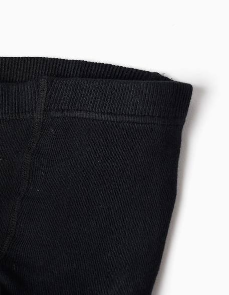 Collants de maille côtelée anti-bouloche Noir 2 - vertbaudet enfant 