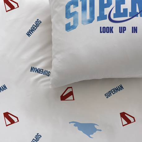 Parure de lit imprimée 100% coton, superman Bleu/rouge 2 - vertbaudet enfant 