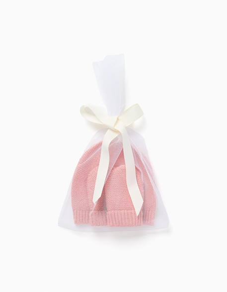 Pack de bonnet + gants en maille Rose 4 - vertbaudet enfant 
