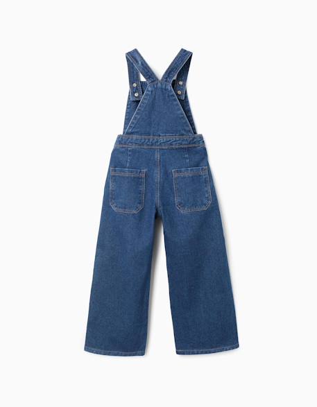 Salopette en jean wide leg Bleu 2 - vertbaudet enfant 