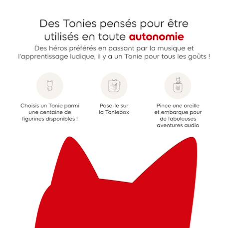 Pack toniebox 2 - boite à histoires - 1 figurine rubie - mes comptines pour la maternelle et pour apprendre Rouge 5 - vertbaudet enfant 