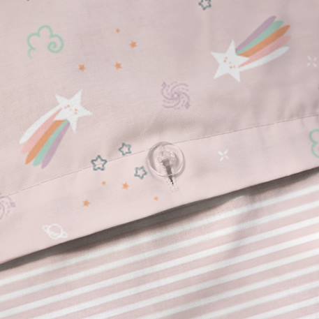 Parure de lit imprimée 100% coton, etoile filante Rose 5 - vertbaudet enfant 