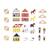 Cubes en bois fsc la campagne, 36 pcs Multicolore 4 - vertbaudet enfant 
