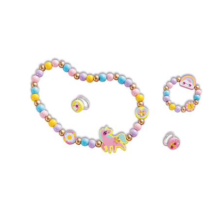 Bijoux en bois à créer - rainbow land MULTICOLORE 3 - vertbaudet enfant 