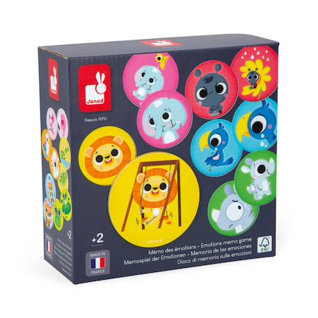 Jeu de mémoire sur le thème des émotions Multicolore 1 - vertbaudet enfant 