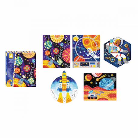 Coffret Mosaiques espace - Kit Loisir Créatif Enfant MULTICOLORE 4 - vertbaudet enfant 