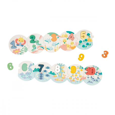Puzzle mes premiers chiffres Multicolore 1 - vertbaudet enfant 