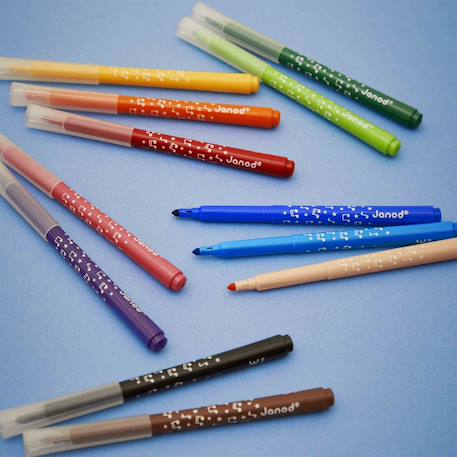 Feutres longue durée x12 - colo MULTICOLORE 4 - vertbaudet enfant 