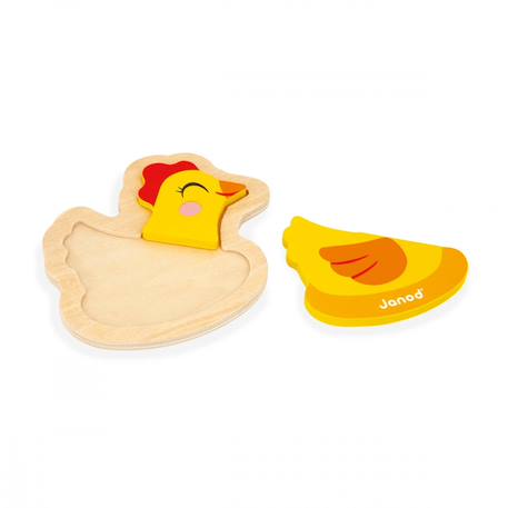 4 puzzles evolutifs en bois ferme 2 à 5 pcs Multicolore 4 - vertbaudet enfant 