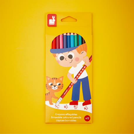 Crayons effaçables x12 - colo MULTICOLORE 1 - vertbaudet enfant 