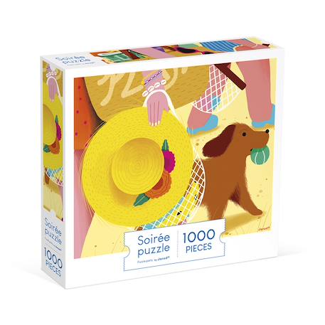 Puzzle sortie à la plage 1000 pcs Jaune 1 - vertbaudet enfant 
