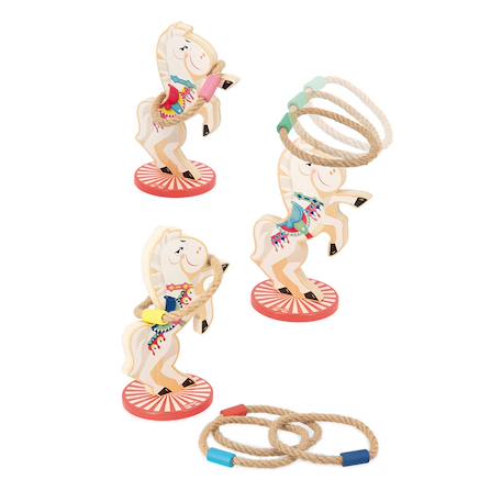 Jeu de lancer d'anneaux en bois fsc Multicolore 4 - vertbaudet enfant 