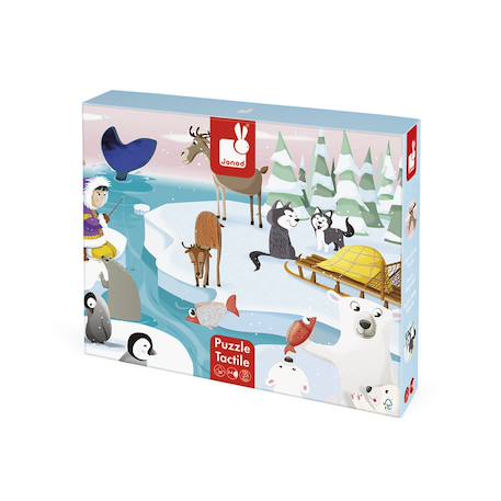 Puzzle tactile la banquise 20 pièces Multicolore 1 - vertbaudet enfant 