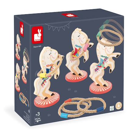 Jeu de lancer d'anneaux en bois fsc Multicolore 6 - vertbaudet enfant 