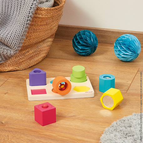 Puzzle 6 cubes sensoriels en bois fsc Multicolore 2 - vertbaudet enfant 