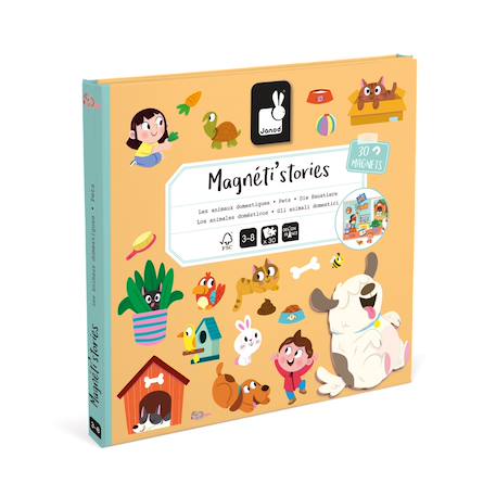 Magneti'stories les animaux domestiques Multicolore 1 - vertbaudet enfant 