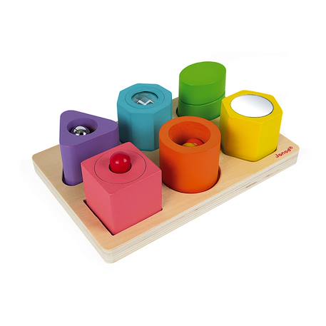 Puzzle 6 cubes sensoriels en bois fsc Multicolore 3 - vertbaudet enfant 