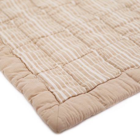 Couverture enfant réversible coton lavé anna Caramel+Sable+Terracotta 17 - vertbaudet enfant 