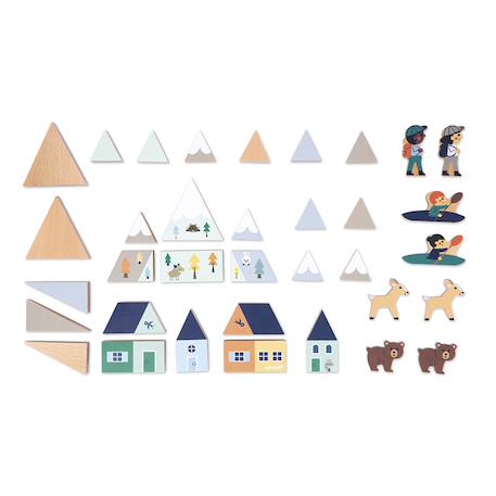 Cubes en bois fsc la vallee blanche, 36 pcs Multicolore 4 - vertbaudet enfant 