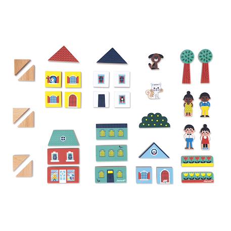 Cubes  en bois fsc la ville, 36 pcs Multicolore 4 - vertbaudet enfant 