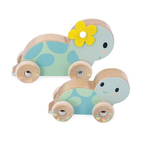 Set de 2 tortues roulantes en bois fsc Vert 4 - vertbaudet enfant 