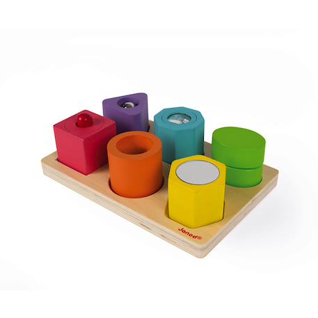 Puzzle 6 cubes sensoriels en bois fsc Multicolore 4 - vertbaudet enfant 