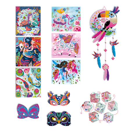 Coffret multi-activités 11 décos girly MULTICOLORE 2 - vertbaudet enfant 
