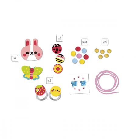Bijoux en bois à créer - flower garden MULTICOLORE 4 - vertbaudet enfant 
