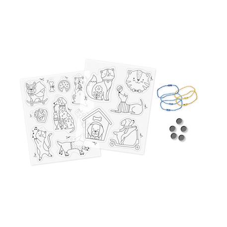 Plastique fou - 10 décos chats et chiens MULTICOLORE 3 - vertbaudet enfant 